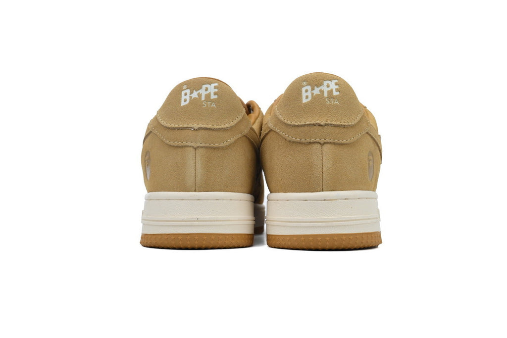 A BATHING APE BAPE STA Wheat Tan & Cream Sneakers | Women's & Men's Skate-Inspired Shoes
