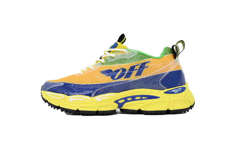 Off-White Be Right Back Women's Men's Yellow, Blue & Green Chunky Sneakers