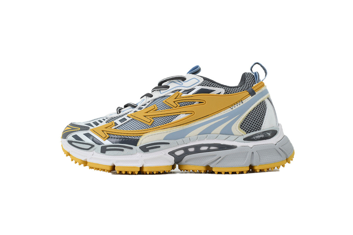 Off-White Be Right Back Women's Men's Gray & Yellow Chunky Sneakers