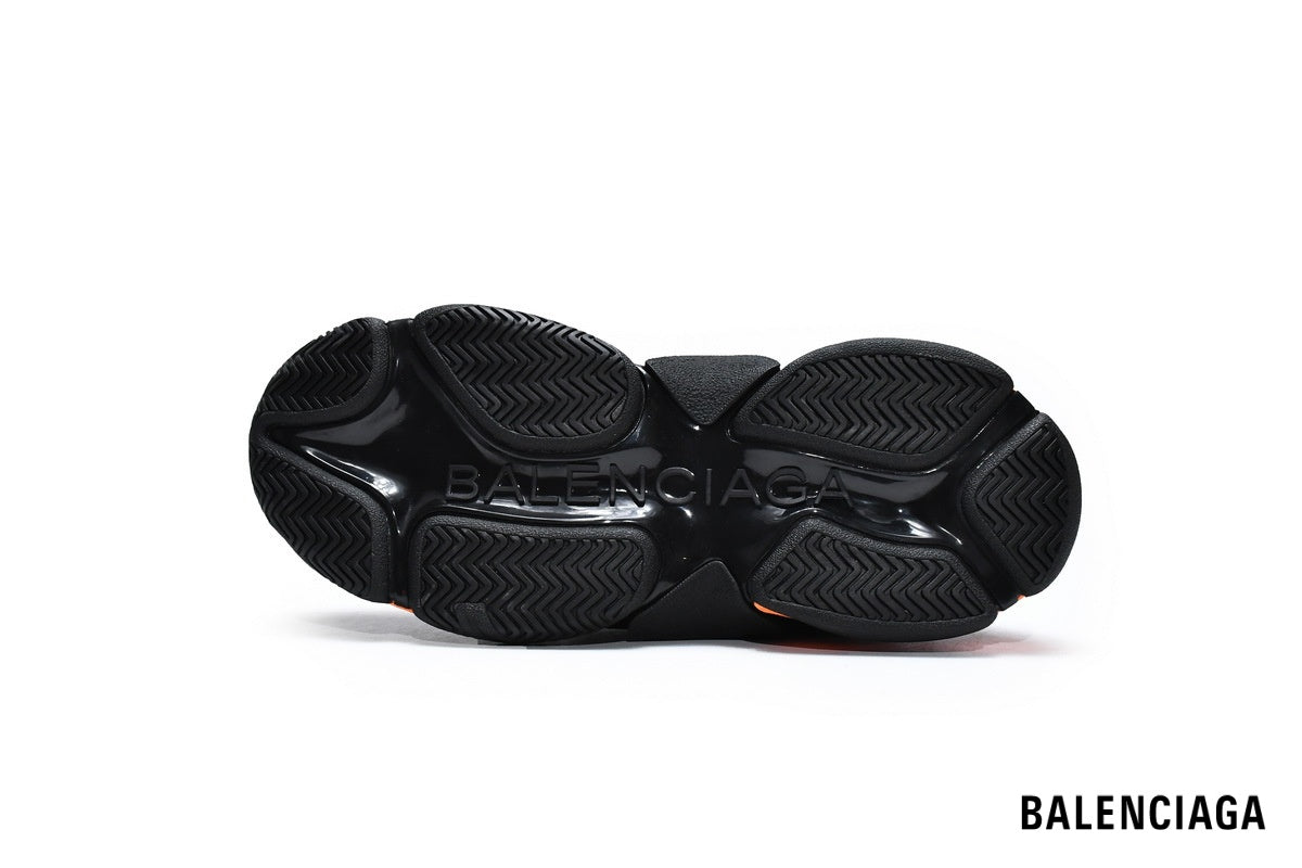 Balenciaga Triple S men's shoes  women sneakers – Black & Orange