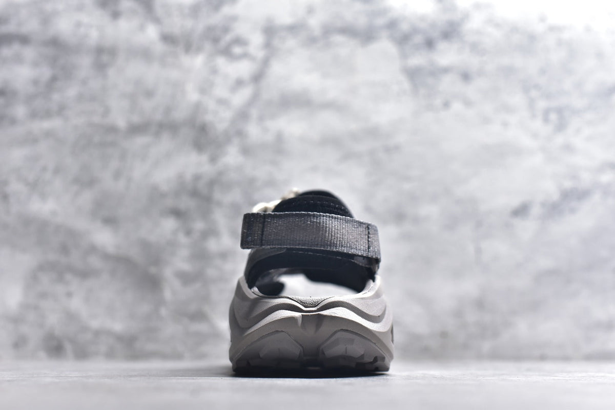 HOKA Recovery Women's Men's Shoes | Black & Gray Buckle Strap Sandals