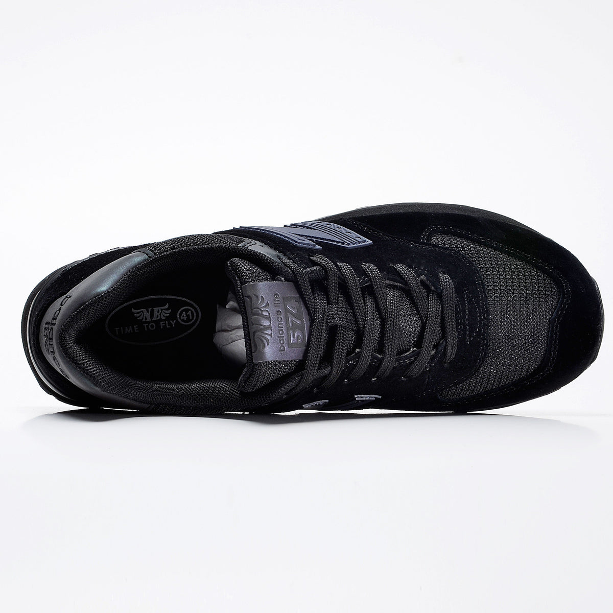 New Balance 574 Women's & Men's Black & Slate Grey Retro Sneakers