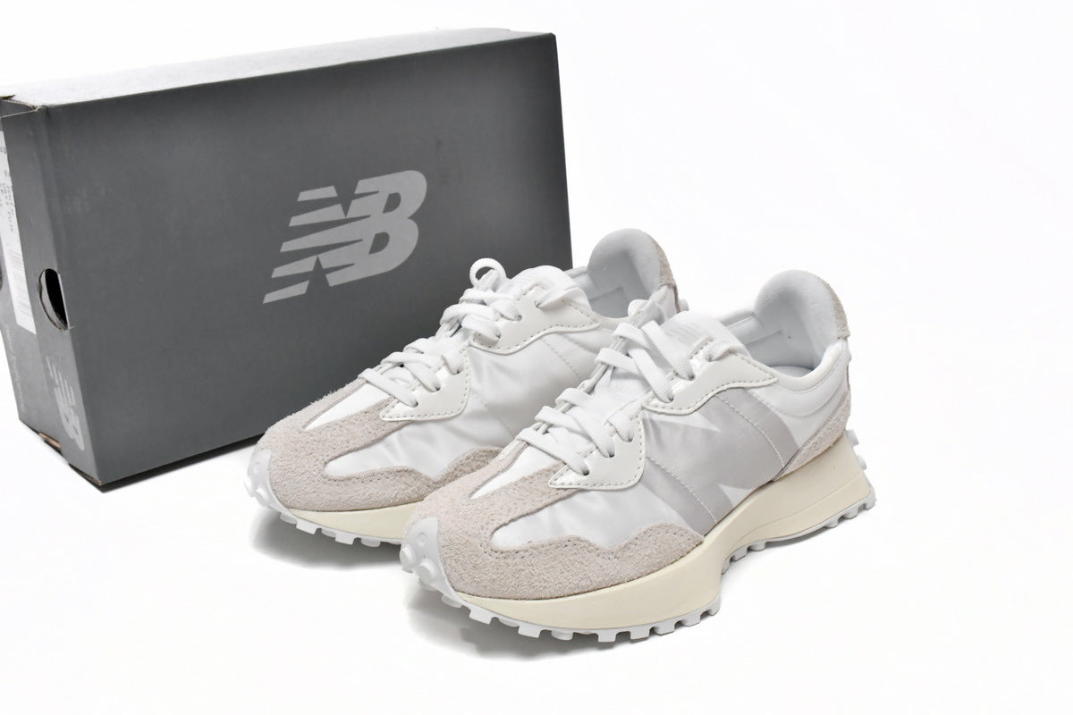 New Balance 327 Women's & Men's Retro Sneakers - White & Light Grey