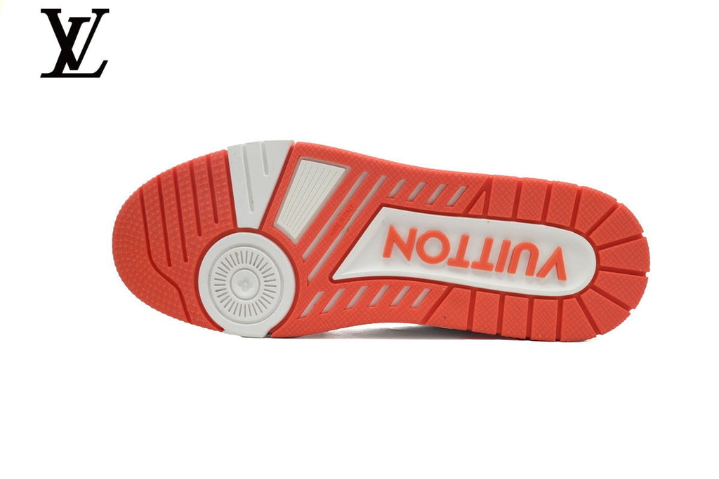 Louis Vuitton Trainer Sneakers – Orange, Red & White