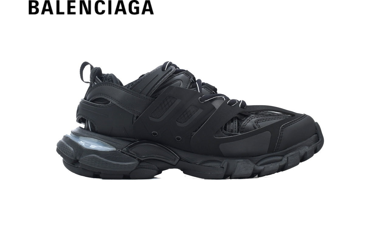 Balenciaga Track men's shoes  women sneakers in All Black