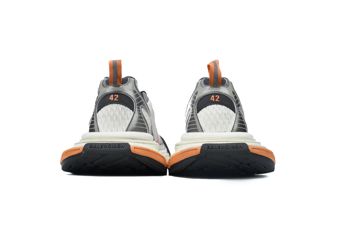 Balenciaga men's shoes Track 3XL Sneaker – Low-Top Chunky Sole runners White-orange