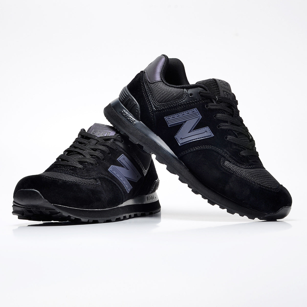 New Balance 574 Women's & Men's Black & Slate Grey Retro Sneakers