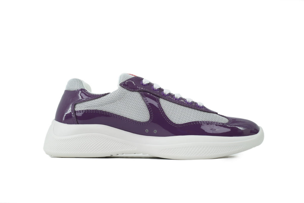 Prada America's Cup Sneakers  slip ons womens  prada designer mens shoes  gray purple