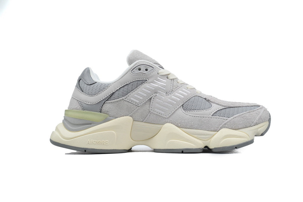 New Balance 9060 Women's & Men's Grey Cream Chunky Retro Sneakers