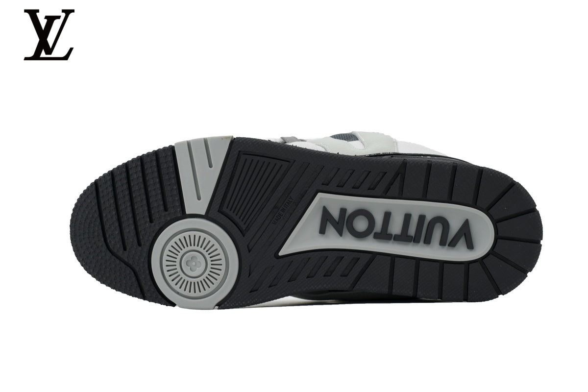 Louis Vuitton shoes for man  women Skate Sneaker – White, Grey & Navy