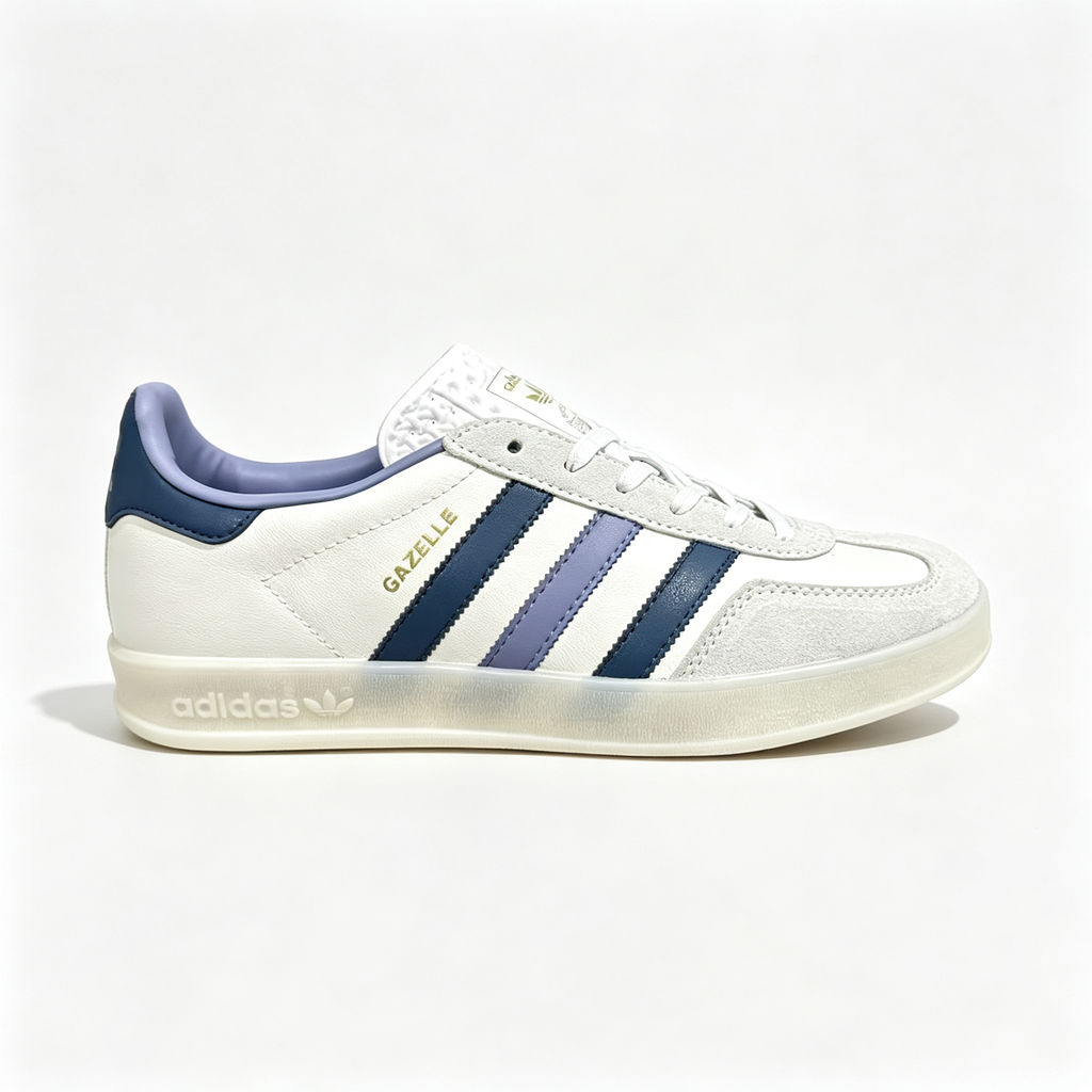 adidas samba  women's shoes  men's samba sneakers adidas samba 'Off White / Dark Blue / Purple'
