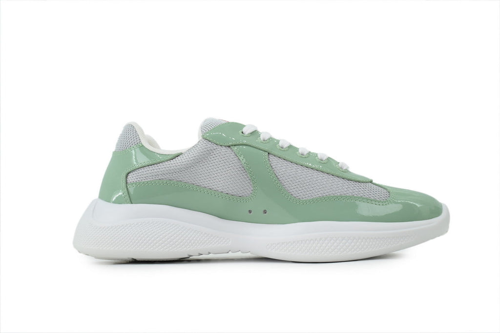 Prada America's Cup Sneakers  slip ons womens  prada designer mens shoes Light grey-green
