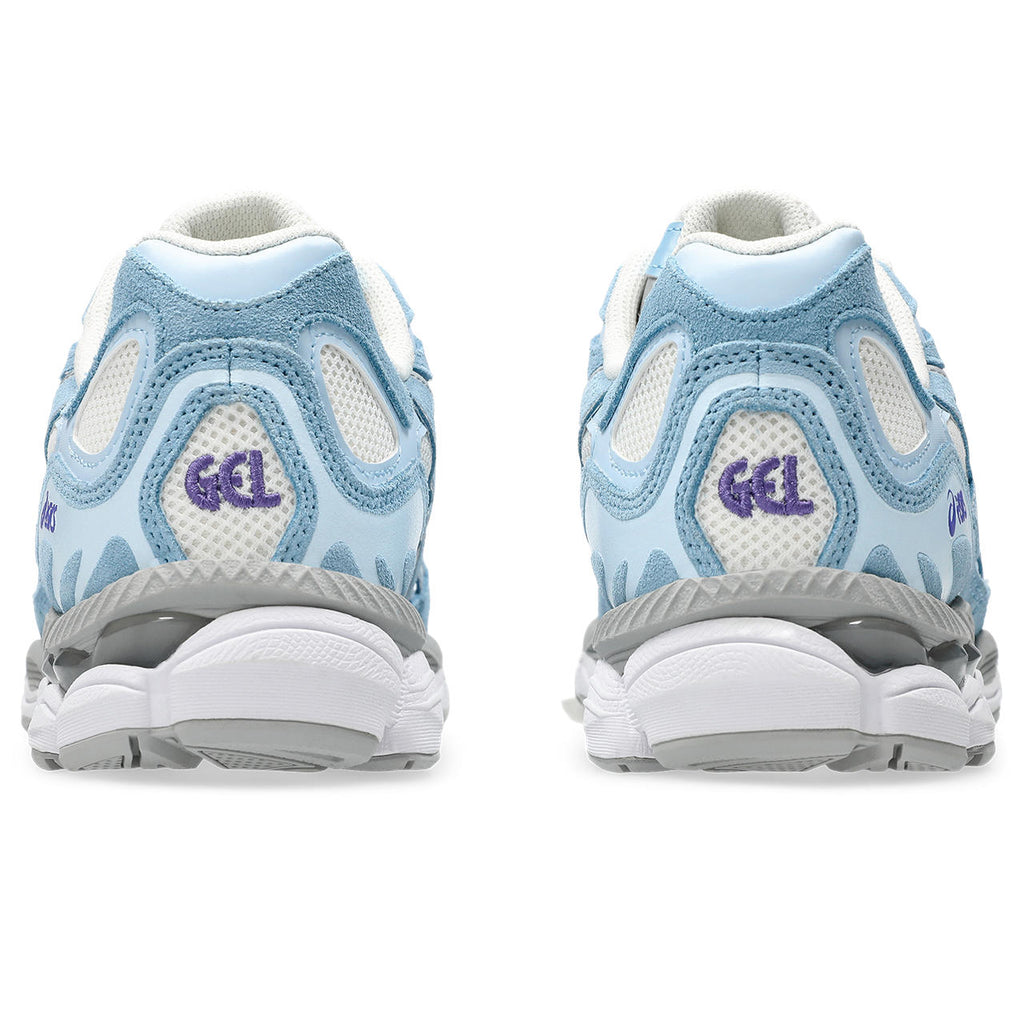 Asics womens shoes  neutral running shoes mens  sneakers Gel-Nimbus 24 – White/Light Blue Sneaker
